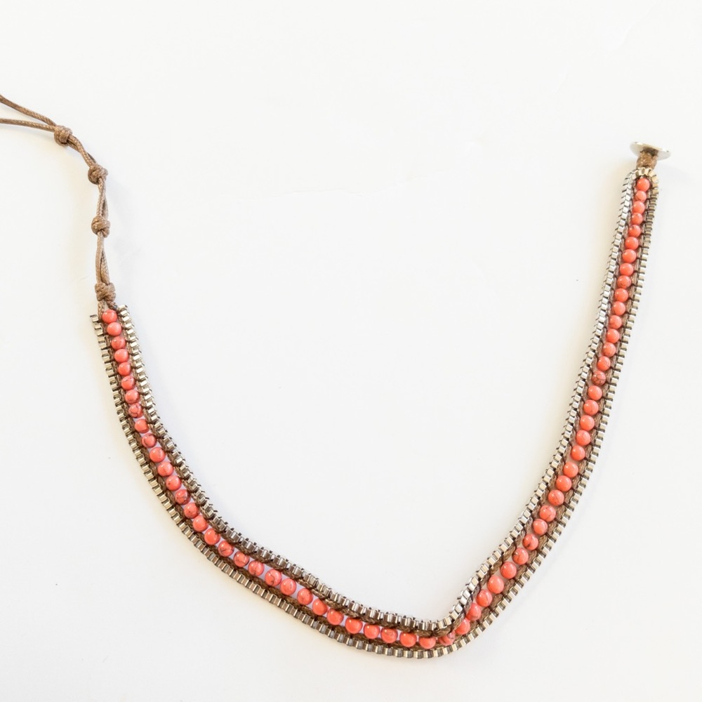 Pink Beaded Choker